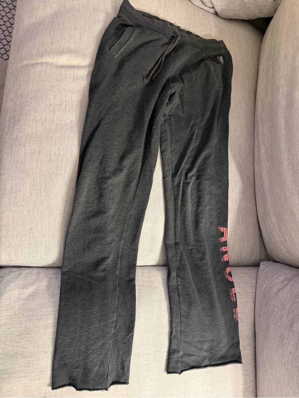 Victoria’s Secret PINK Boyfriend Sweatpants XS - fair condition - Gray and pink